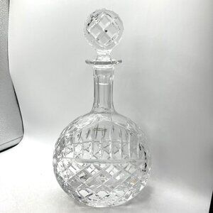 Vintage Decanter Heavy Crystal Liquor Decanter Diamond Cut Collectible Liquor De